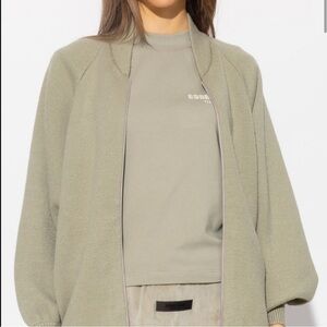 Fear of God Essentials Full Zip Cardigan - Seafoam - M - NWT